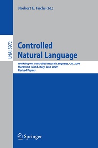 Enlarge image Cover: Controlled Natural Language - Springer