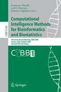 Cover: Computational Intelligence Methods for Bioinformatics and Biostatistics - Springer
