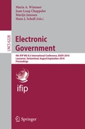Cover: Electronic Government - Springer