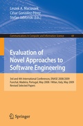 Cover: Evaluation of Novel Approaches to Software Engineering - Springer