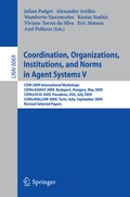 Cover: Coordination, Organizations, Institutions, and Norms in Agent Systems V - Springer