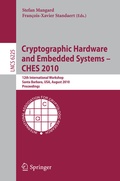 Cover: Cryptographic Hardware and Embedded Systems -- CHES 2010 - Springer