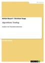 Cover: Algorithmic Trading - Grin Verlag
