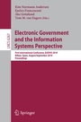 Cover: Electronic Government and the Information Systems Perspective - Springer
