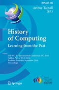 Cover: History of Computing: Learning from the Past - Springer