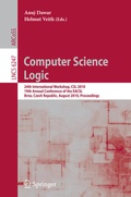 Cover: Computer Science Logic - Springer