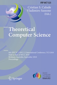 Enlarge image Cover: Theoretical Computer Science - Springer