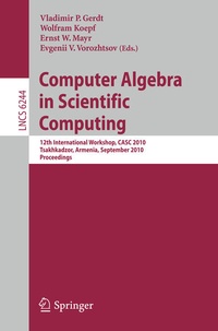 Enlarge image Cover: Computer Algebra in Scientific Computing - Springer