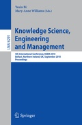 Cover: Knowledge Science, Engineering and Management - Springer