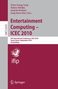 Cover: Entertainment Computing - ICEC 2010 - Springer