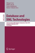 Cover: Database and XML Technologies - Springer