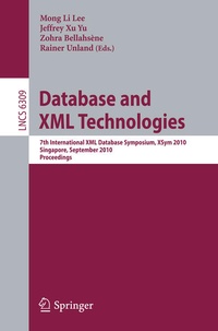 Enlarge image Cover: Database and XML Technologies - Springer