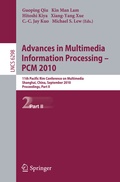 Cover: Advances in Multimedia Information Processing -- PCM 2010, Part II - Springer
