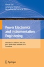 Cover: Power Electronics and Instrumentation Engineering - Springer