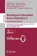 Cover: Multilingual Information Access Evaluation II - Multimedia Experiments - Springer