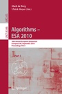 Cover: Algorithms - ESA 2010 - Springer