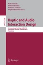 Cover: Haptic and Audio Interaction Design - Springer