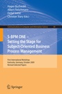 Cover: S-BPM ONE: Setting the Stage for Subject-Oriented Business Process Management - Springer