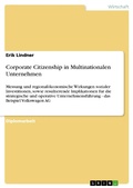 Cover: Corporate Citizenship in Multinationalen Unternehmen - GRIN Verlag