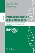 Cover: Pattern Recognition in Bioinformatics - Springer