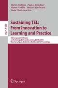 Cover: Sustaining TEL: From Innovation to Learning and Practice - Springer