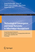 Cover: Technological Convergence and Social Networks in Information Management - Springer