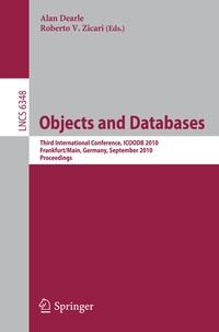 Enlarge image Cover: Objects and Databases - Springer