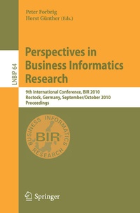 Enlarge image Cover: Perspectives in Business Informatics Research - Springer