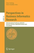 Cover: Perspectives in Business Informatics Research - Springer
