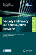 Cover: Security and Privacy in Communication Networks - Springer