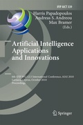 Cover: Artificial Intelligence Applications and Innovations - Springer