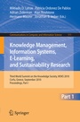 Cover: Knowledge Management, Information Systems, E-Learning, and Sustainability Research - Springer
