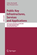 Cover: Public Key Infrastructures, Services and Applications - Springer