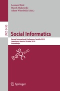 Cover: Social Informatics - Springer