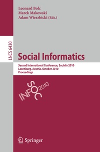 Enlarge image Cover: Social Informatics - Springer