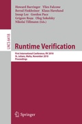 Cover: Runtime Verification - Springer