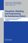 Cover: Simulation, Modeling, and Programming for Autonomous Robots - Springer