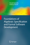Cover: Foundations of Algebraic Specification and Formal Software Development - Springer