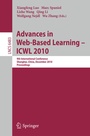 Cover: Advances in Web-Based Learning - ICWL 2010 - Springer
