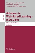 Cover: Advances in Web-Based Learning - ICWL 2010 - Springer