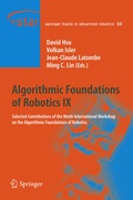 Cover: Algorithmic Foundations of Robotics IX - Springer