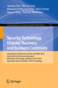 Cover: Security Technology, Disaster Recovery and Business Continuity - Springer