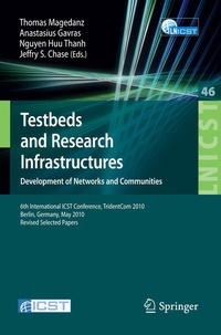 Enlarge image Cover: Testbeds and Research Infrastructures, Development of Networks and Communities - Springer