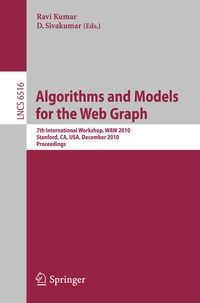 Enlarge image Cover: Algorithms and Models for the Web-Graph - Springer