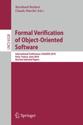 Cover: Formal Verification of Object-Oriented Software - Springer