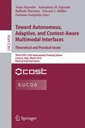 Cover: Towards Autonomous, Adaptive, and Context-Aware Multimodal Interfaces: Theoretical and Practical Issues - Springer
