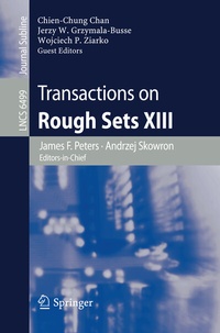 Enlarge image Cover: Transactions on Rough Sets XIII - Springer
