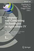 Cover: Computer and Computing Technologies in Agriculture IV - Springer