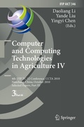 Cover: Computer and Computing Technologies in Agriculture IV - Springer