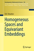 Cover: Homogeneous Spaces and Equivariant Embeddings - Springer